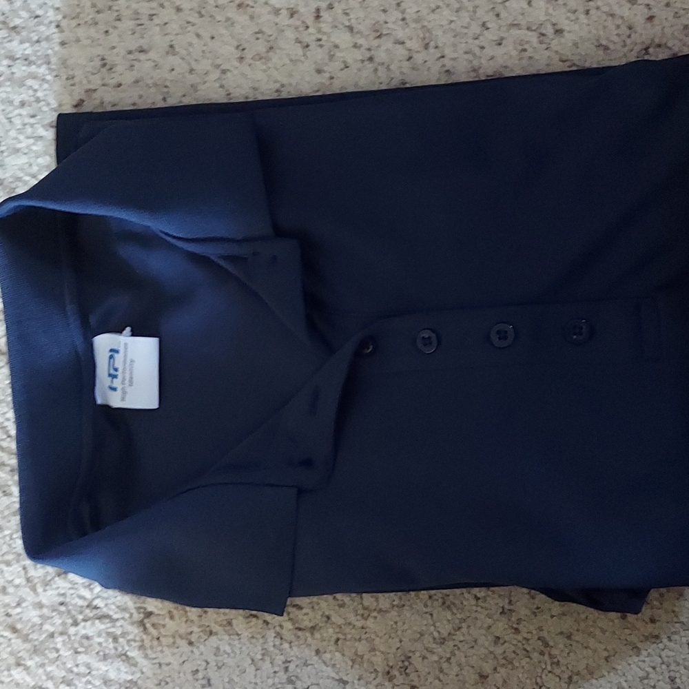 Blue polo athletic material
